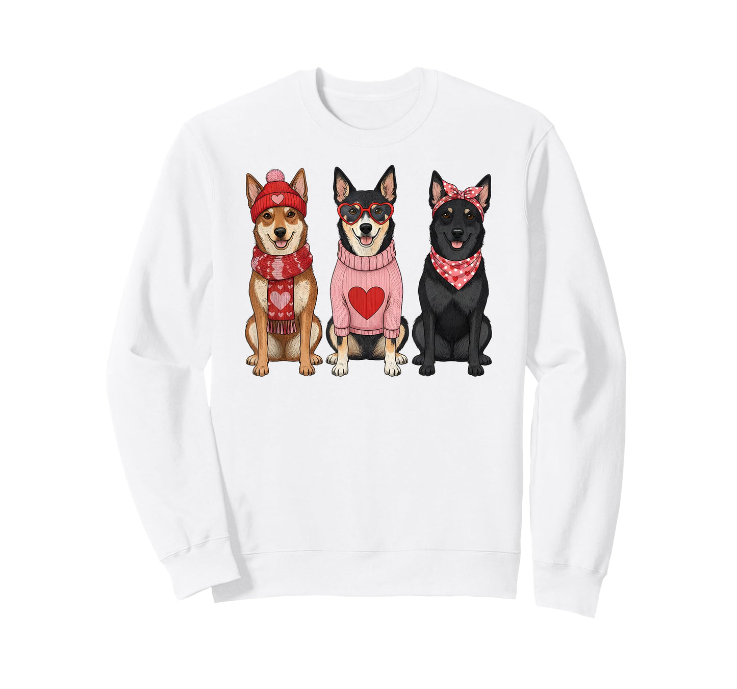 Cute Australian Kelpie Valentine Dog T-Shirt
