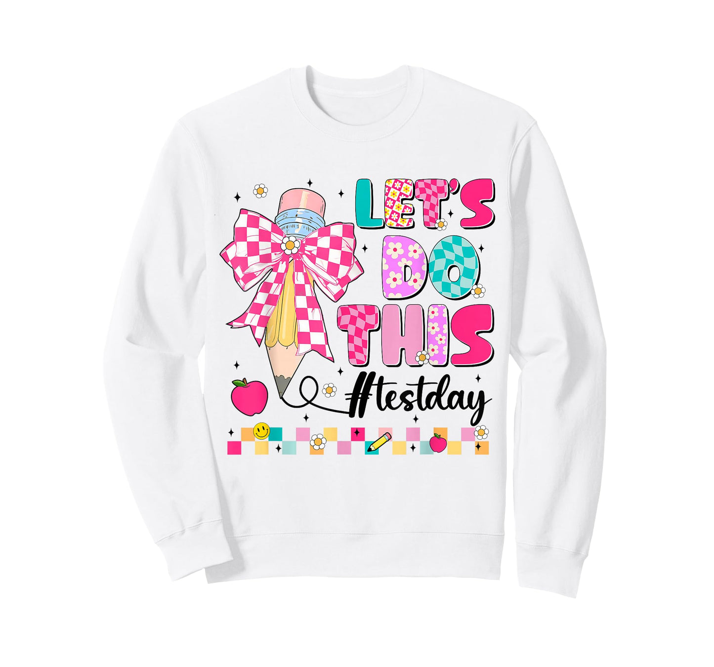 Let Do This Coquette Pencil Testing Day Women Girl Teacher T-Shirt