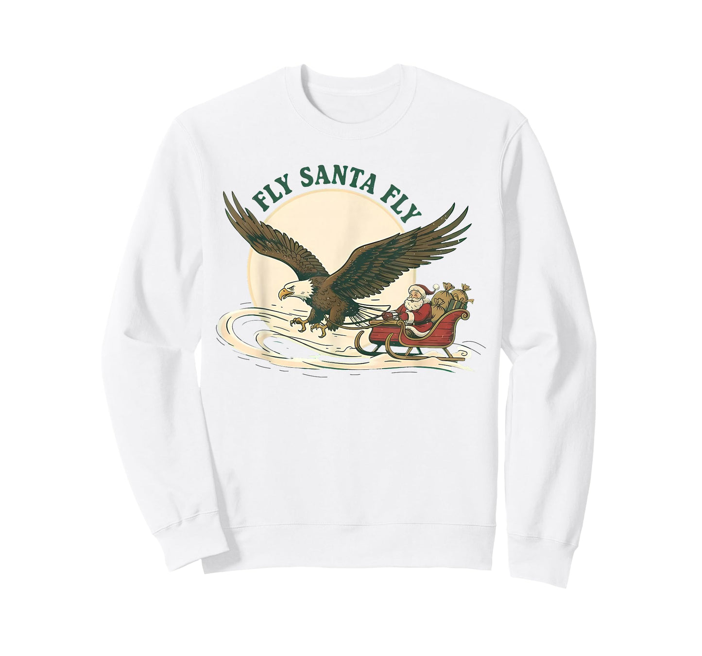 Fly Santa Fly Christmas, Santa Football T-Shirt