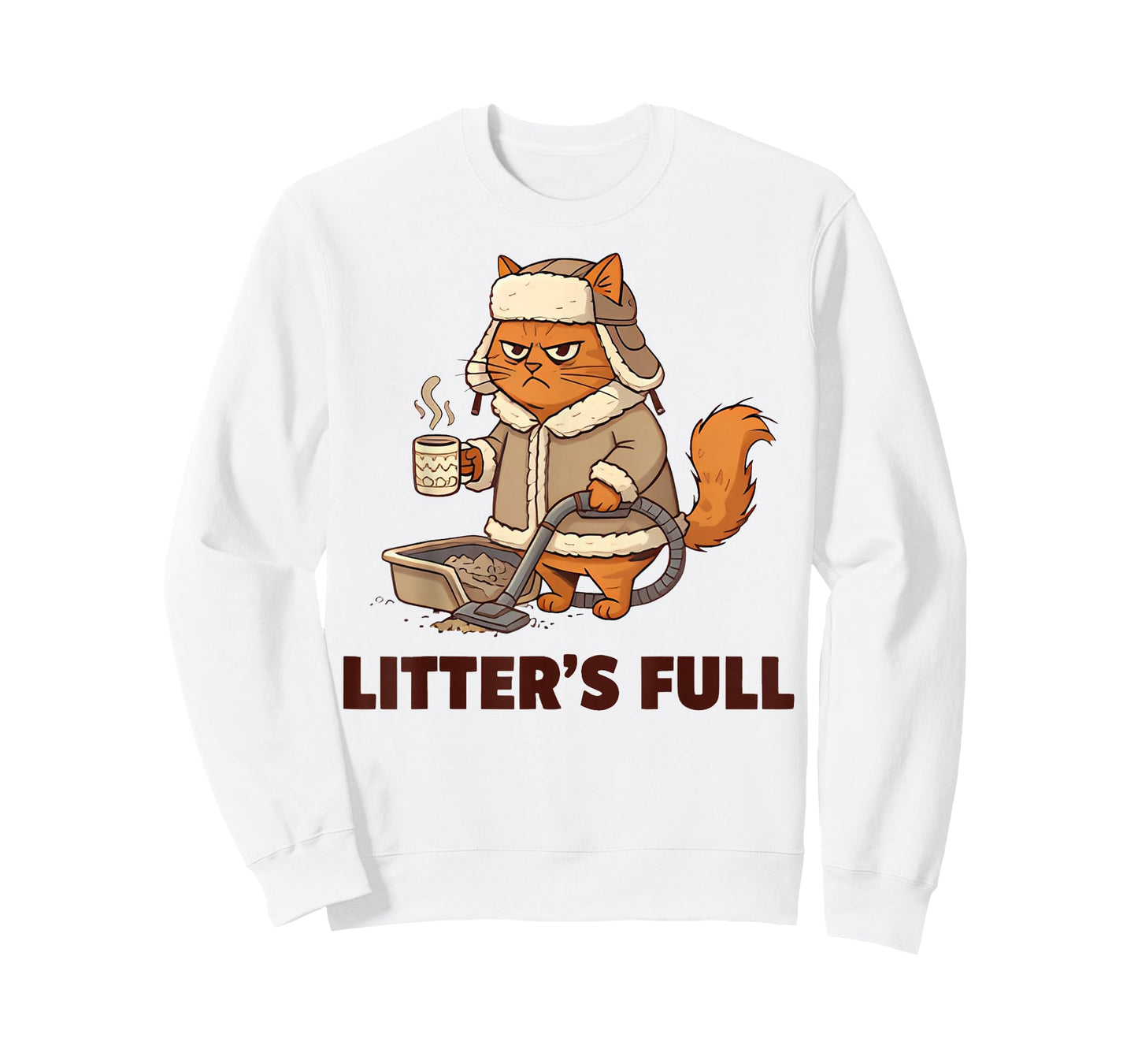 Litter’s Full Funny Cat Lovers Christmas Xmas T-Shirt