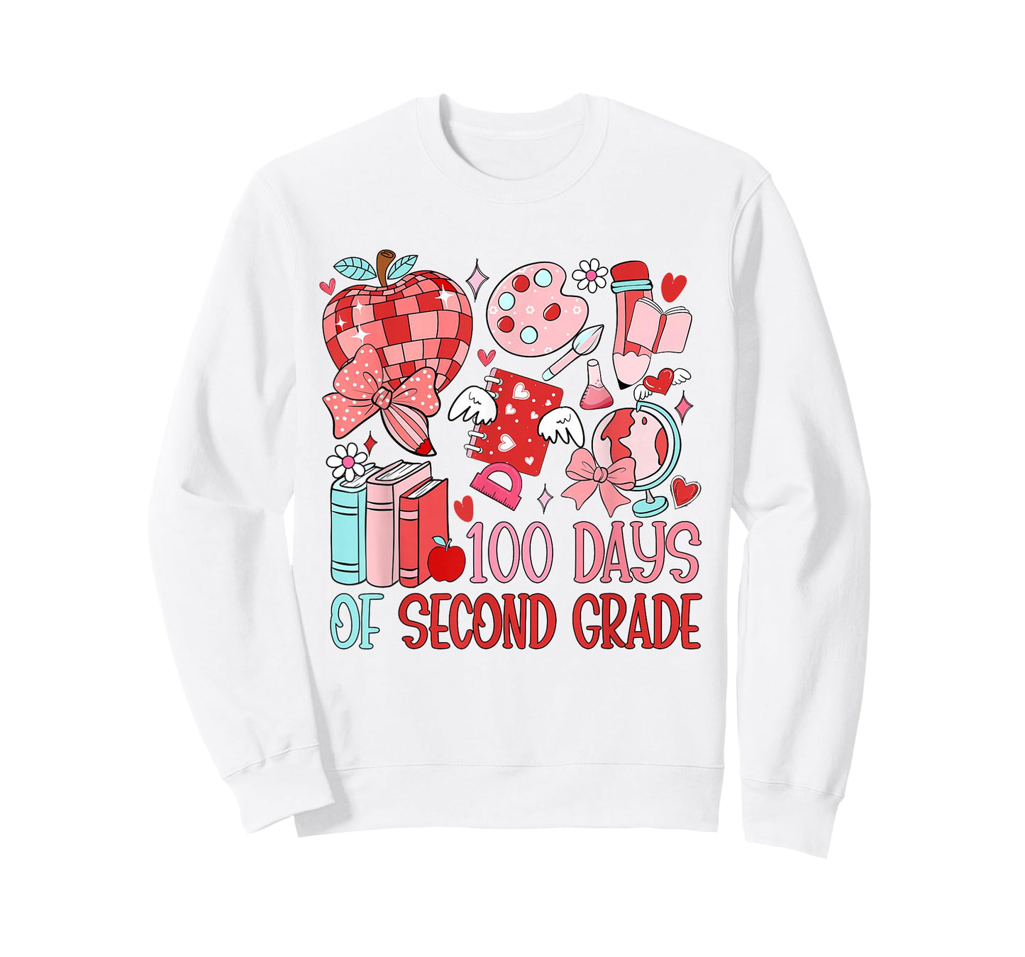 100 Days of Second Grade 100th Day of School Teacher Kids T-Shirt