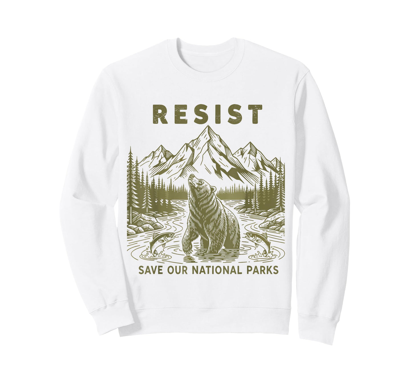 Resist Save Our Parks Alt Us National Parks Bear Nature T-Shirt