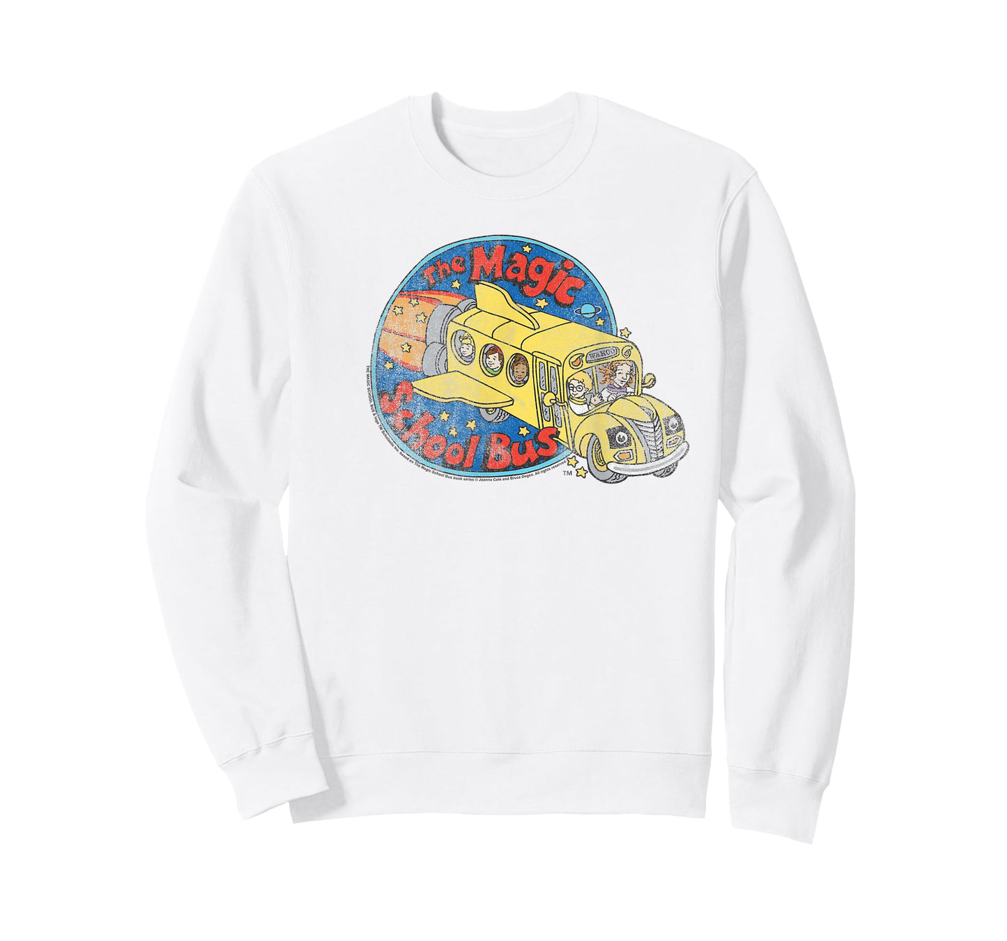 The Magic School Bus Vintage Distressed Bus Logo Cartoon T-Shirt