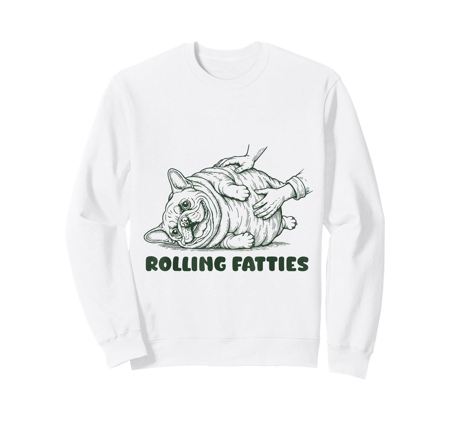 Rolling Fatties French Bulldog Funny Cute Bulldog Lover T-Shirt