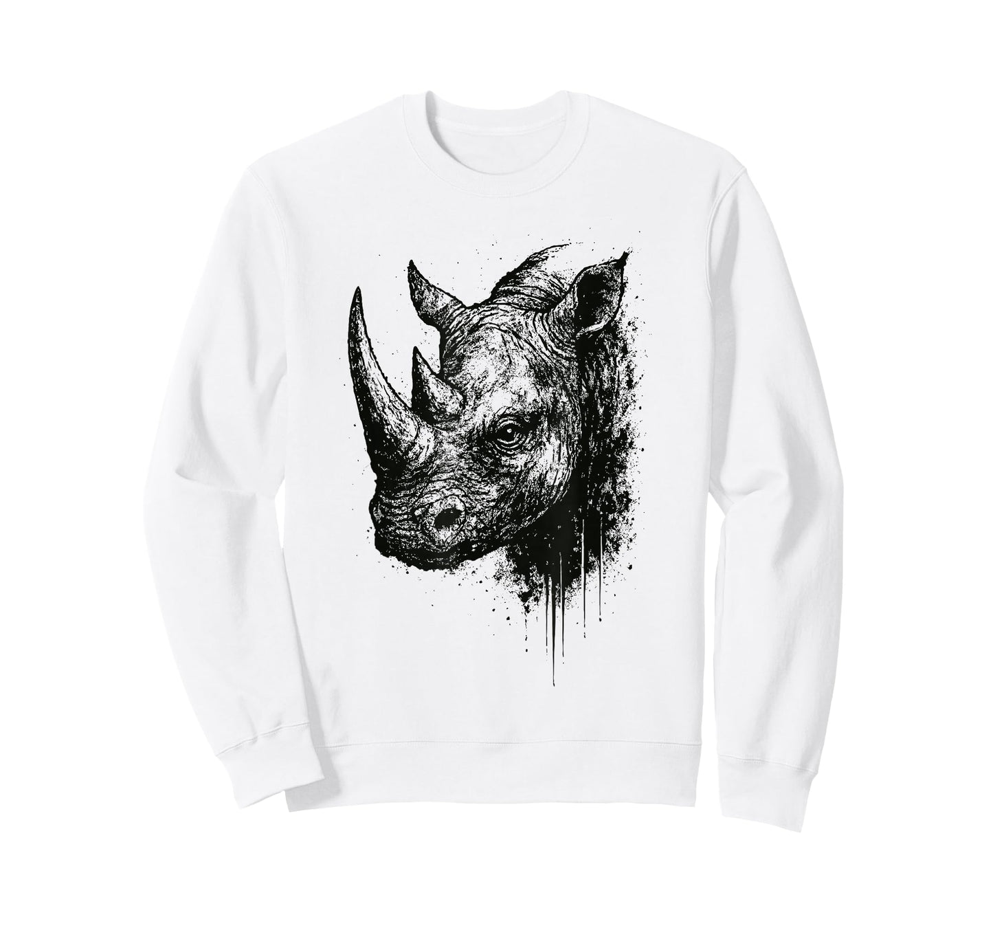 Rhino Ink Art Grunge Safari Wildlife Portrait Rhinocerus T-Shirt