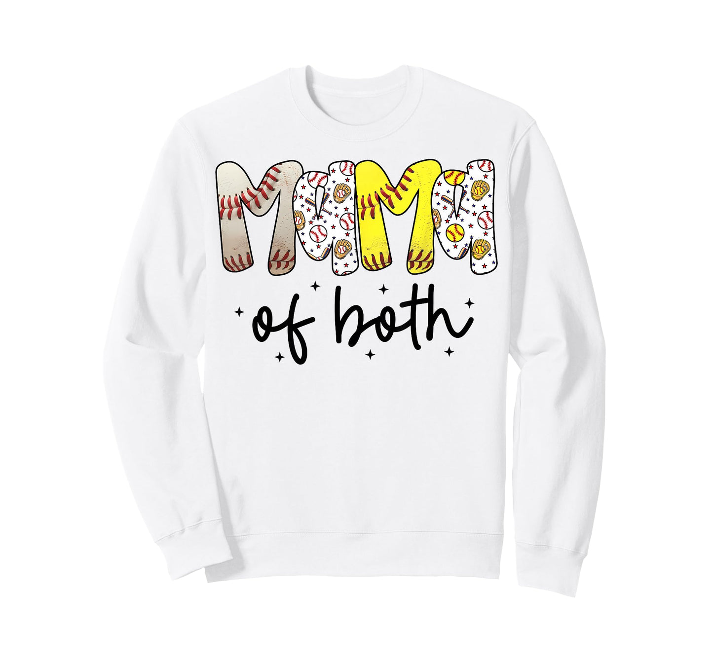 Mama of Both Baseball Softball Mom Women Mother's Day T-Shirt