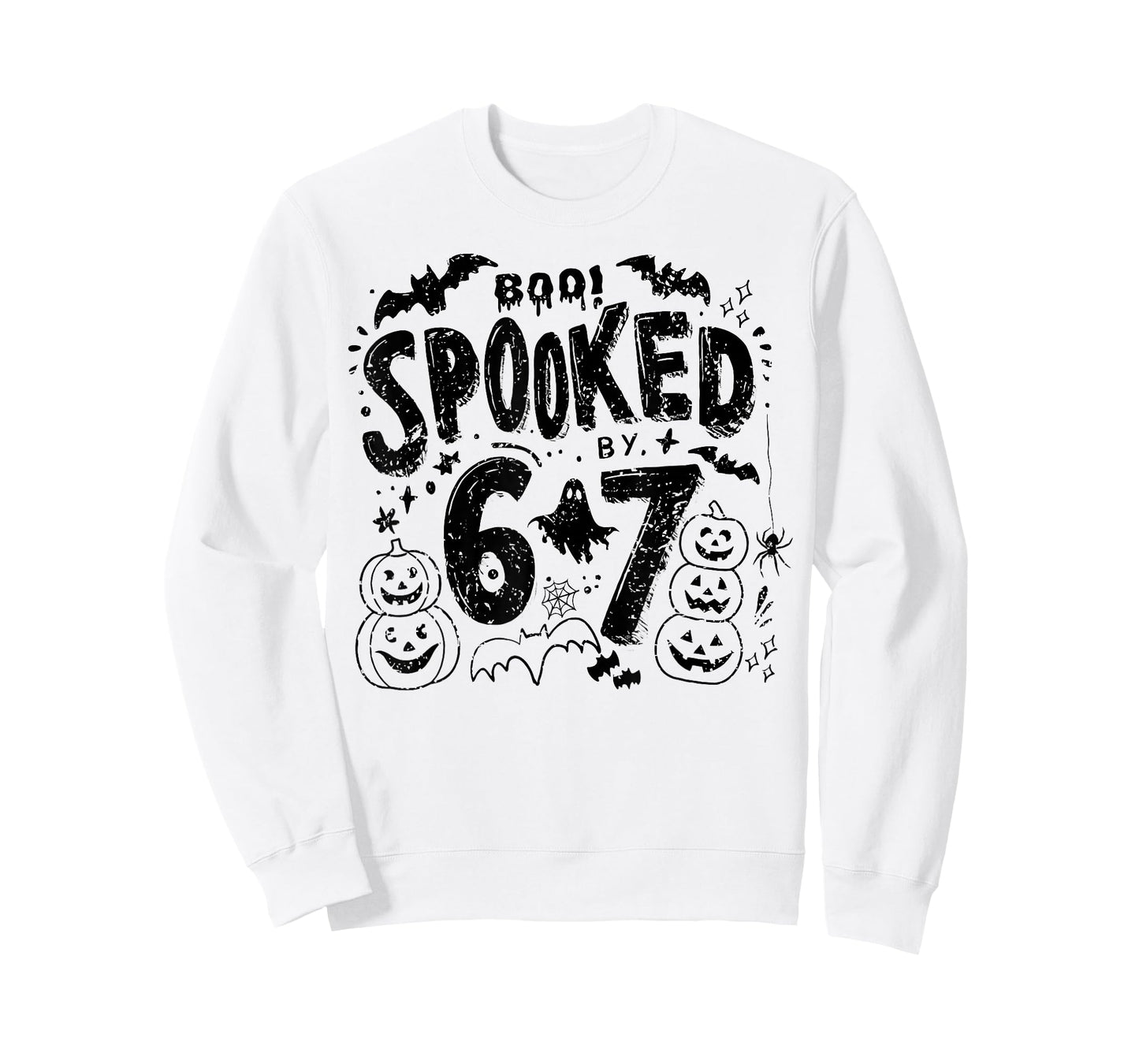 Vintage Boo Spooked by 6 7 Halloween Meme Gen Alpha Slang T-Shirt