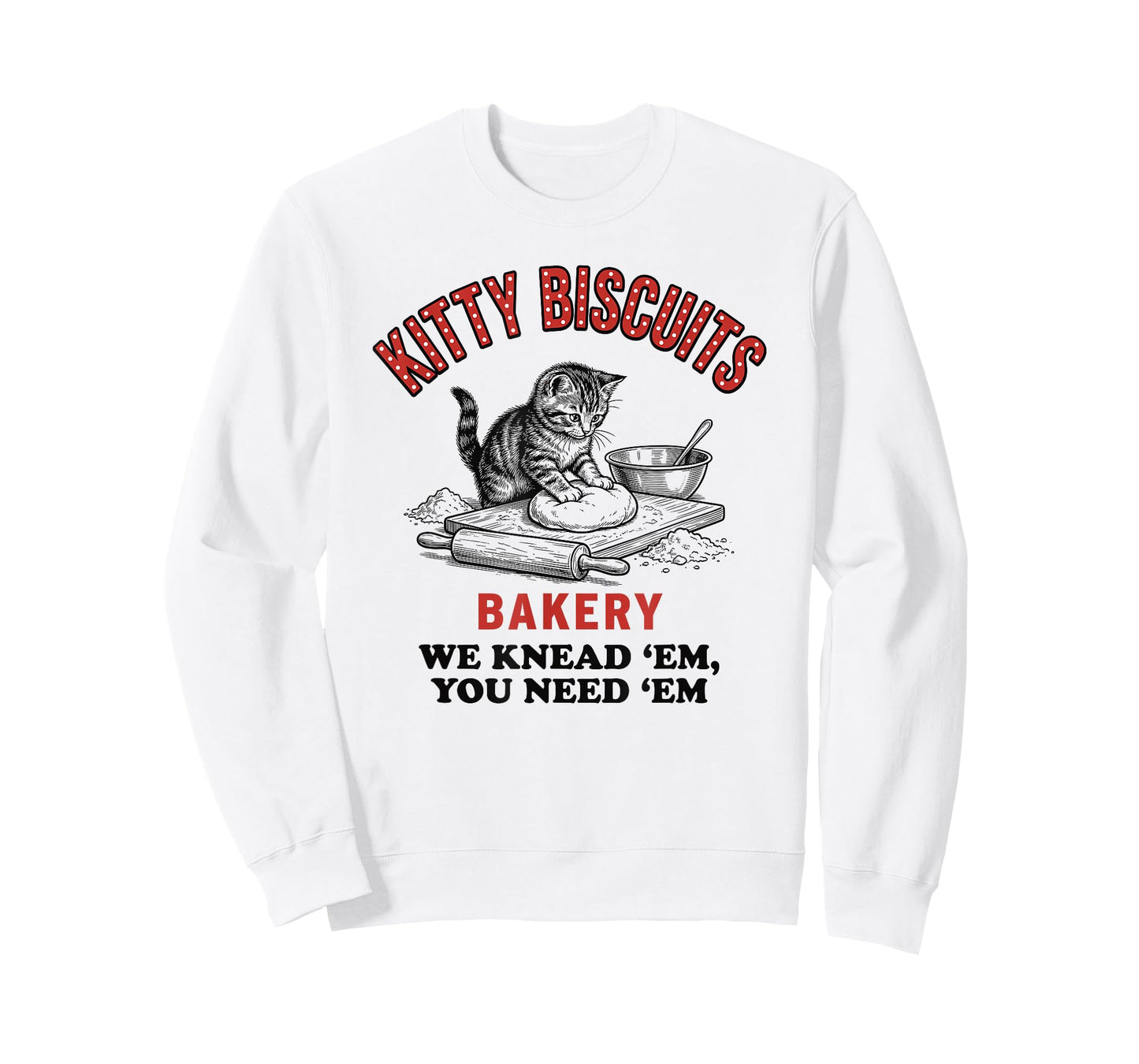 Kitty Biscuits Bakery T for Cat Lovers T-Shirt