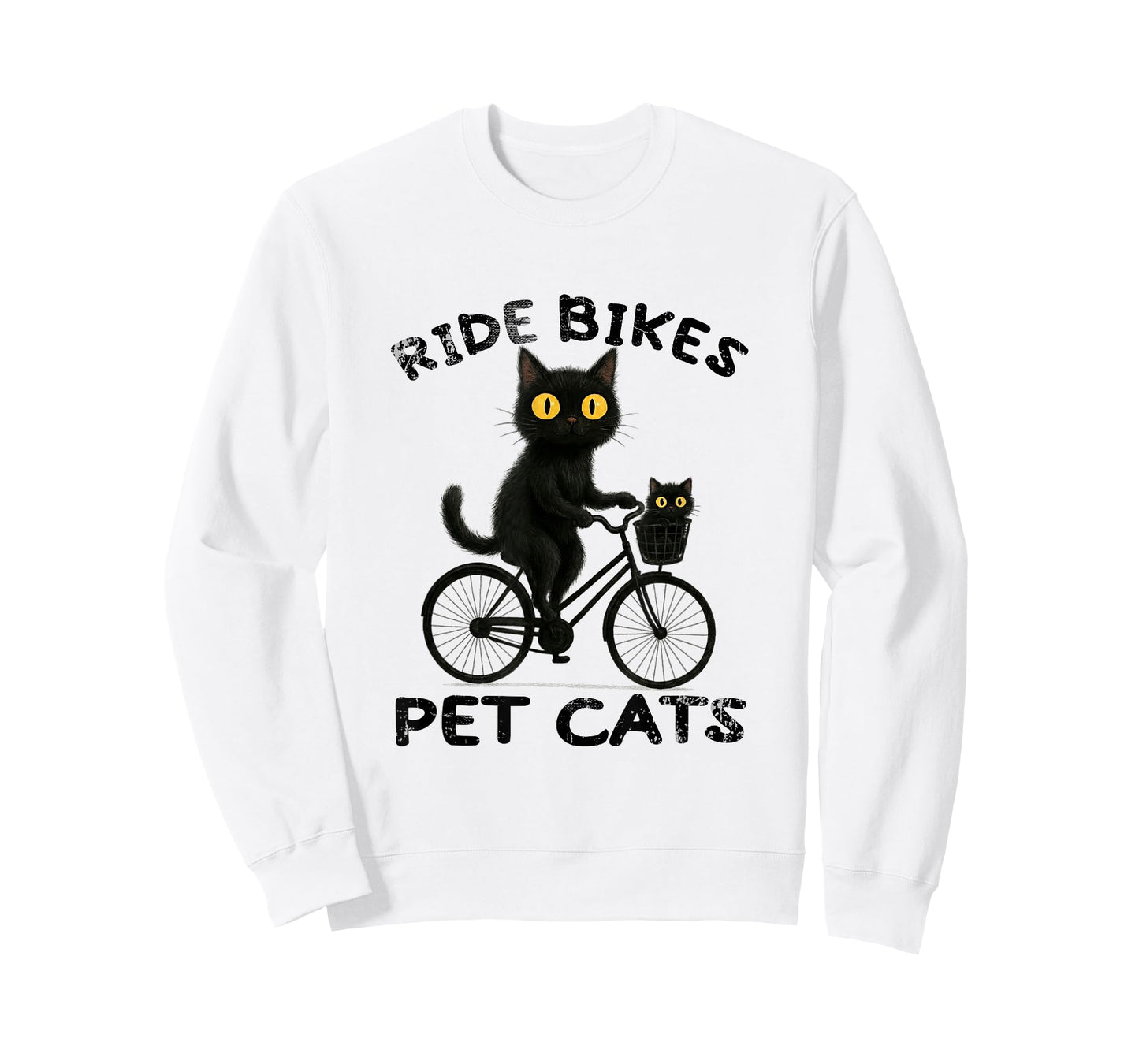 Ride Bikes Pet Cats Bicycle Cycling Biking Cat Lover T-Shirt