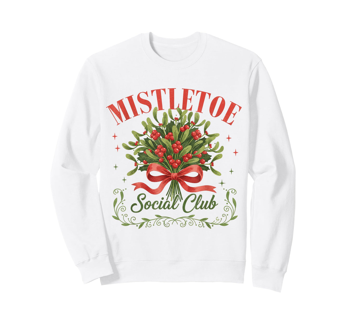 Mistletoe Social Club Coquette Christmas Holiday Women Girls T-Shirt