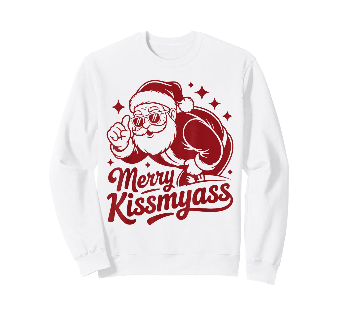 Funny Merry KissMyAss Christmas Funny Santa Claus T-Shirt