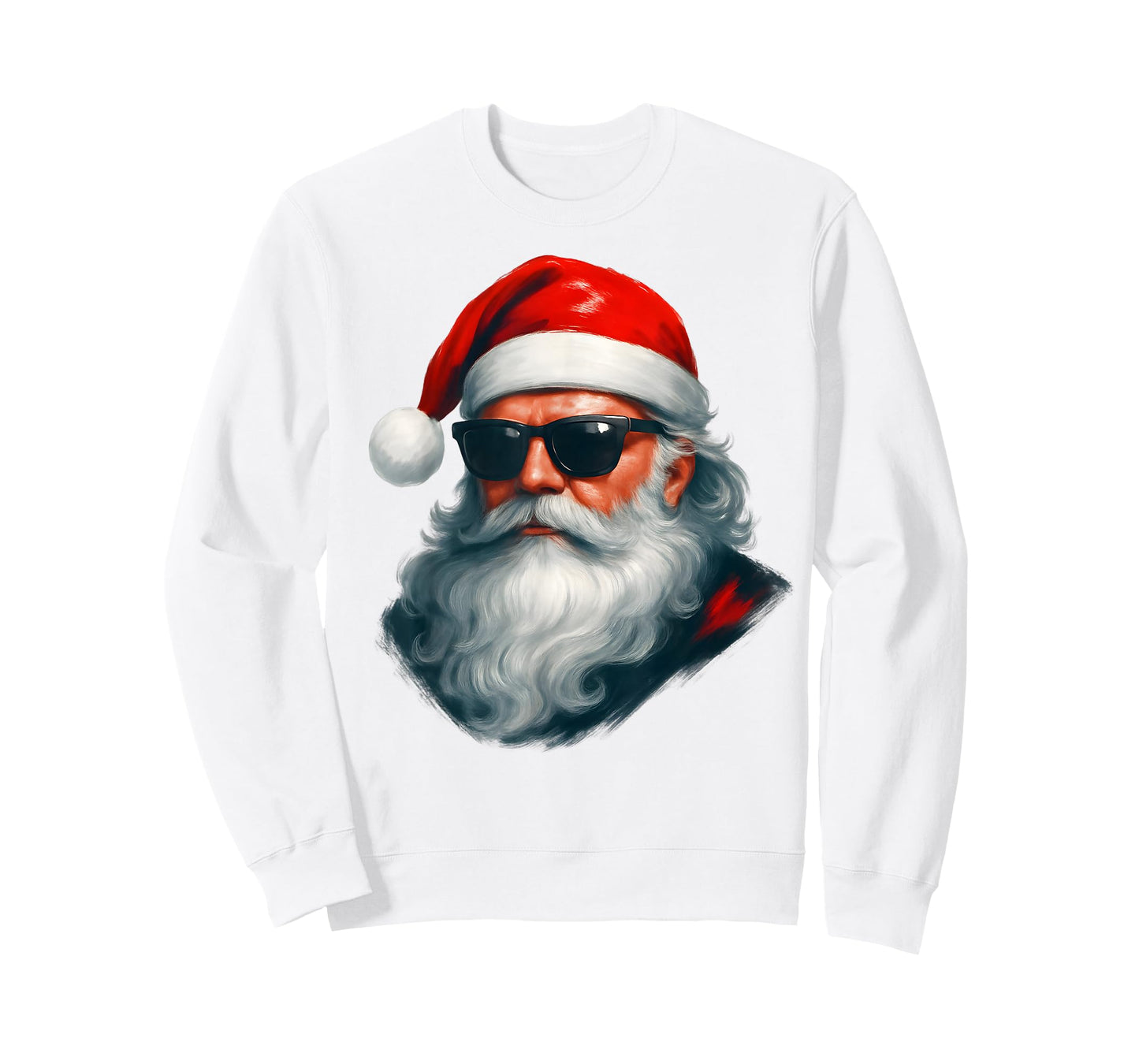 Santa Face Retro Sunglasses Funny Christmas Pajama Mens Boys T-Shirt