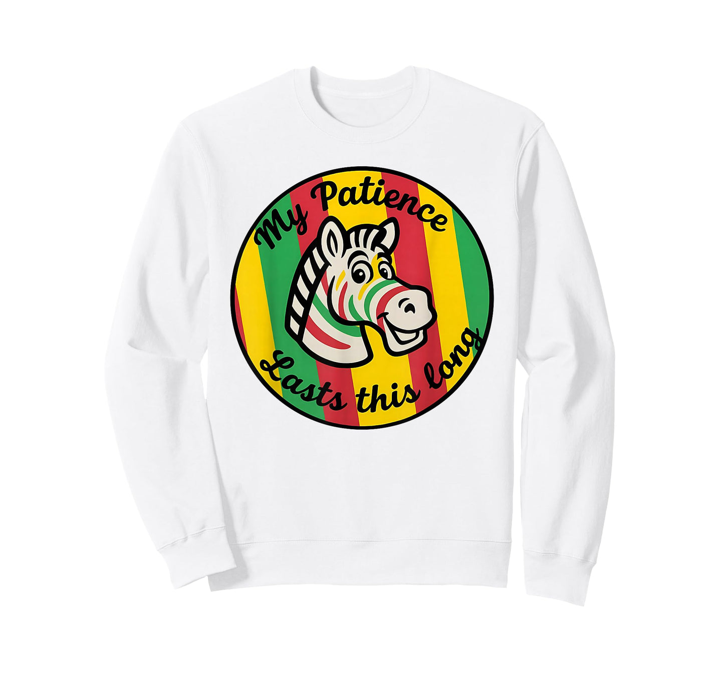 My Patience Lasts This Long Vibrant Retro Zebra Animal Lover T-Shirt