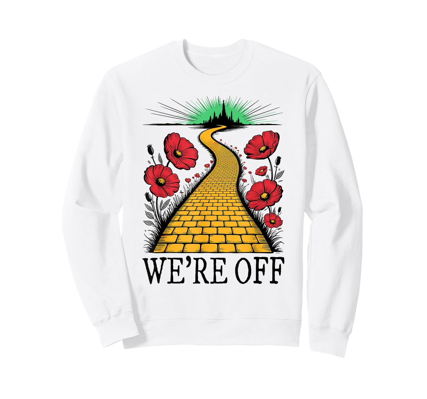 We're Off Funny Yellow Path Brick Wizard Literature School T-Shirt