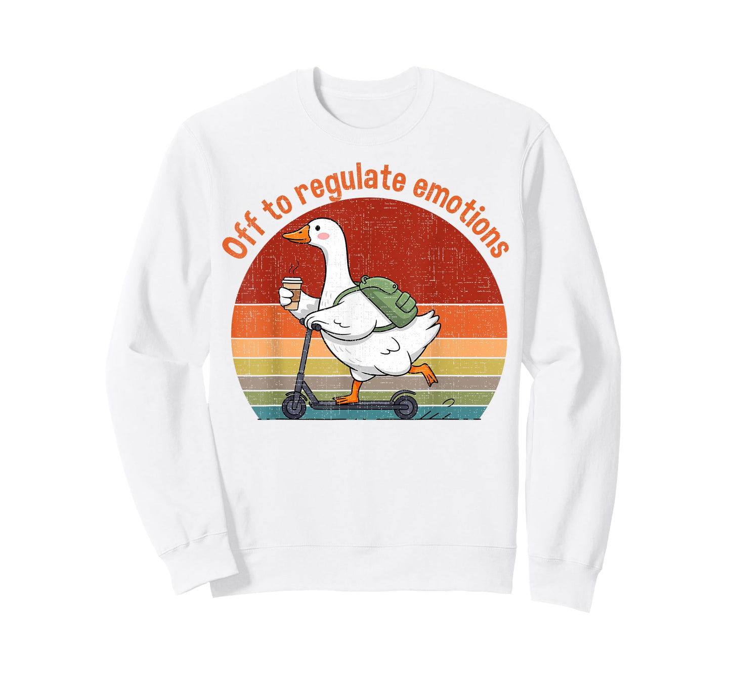 Retro Vintage Off to Regulate Emotions Goose Mental Health T-Shirt