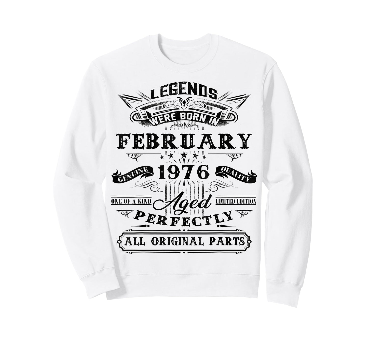 50th Birthday Gift Legend Born in February 1976 50 Yrs Old T-Shirt