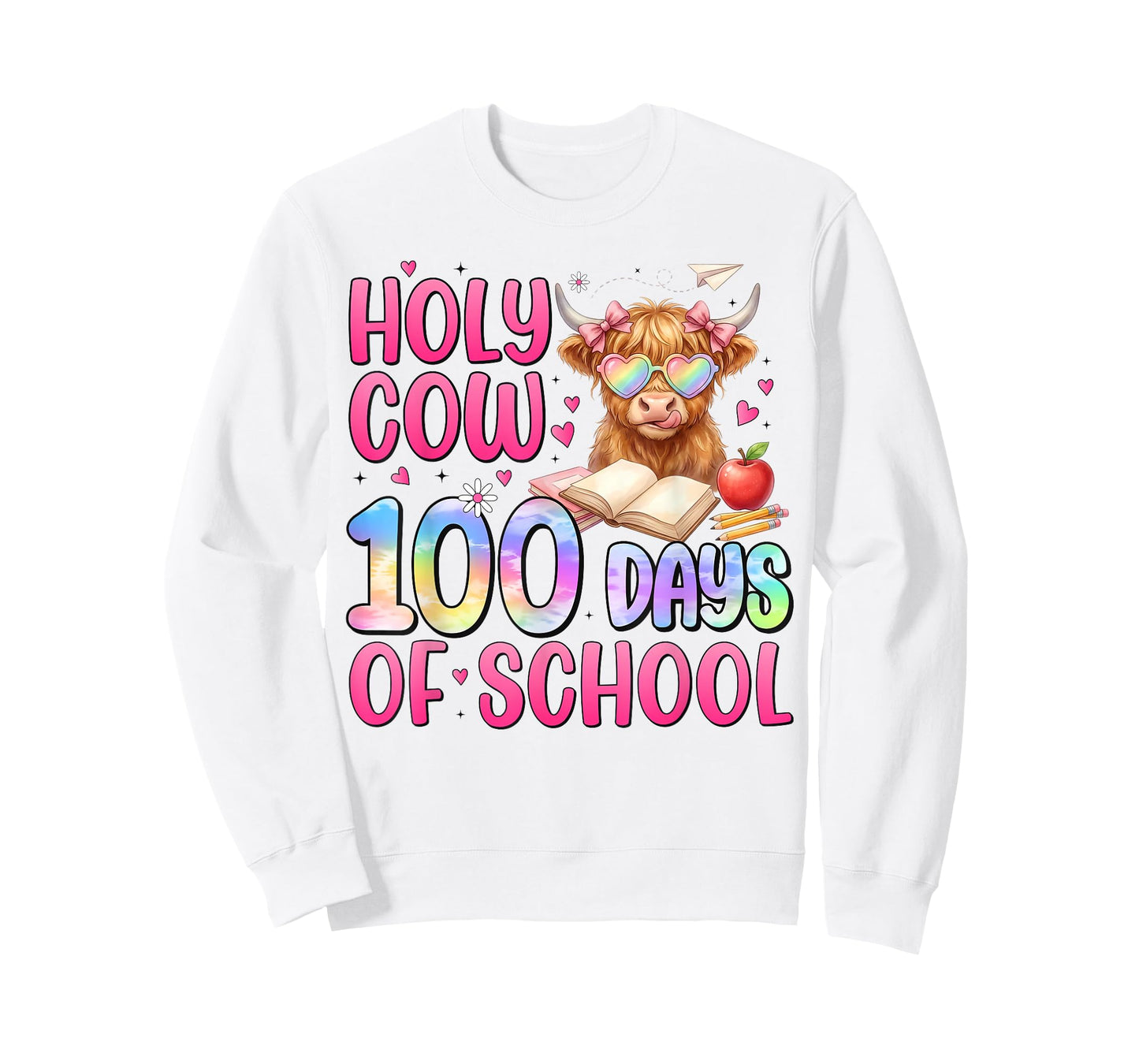 Holy Cow 100 Days of School 100th Day Smarter Teacher Girls T-Shirt