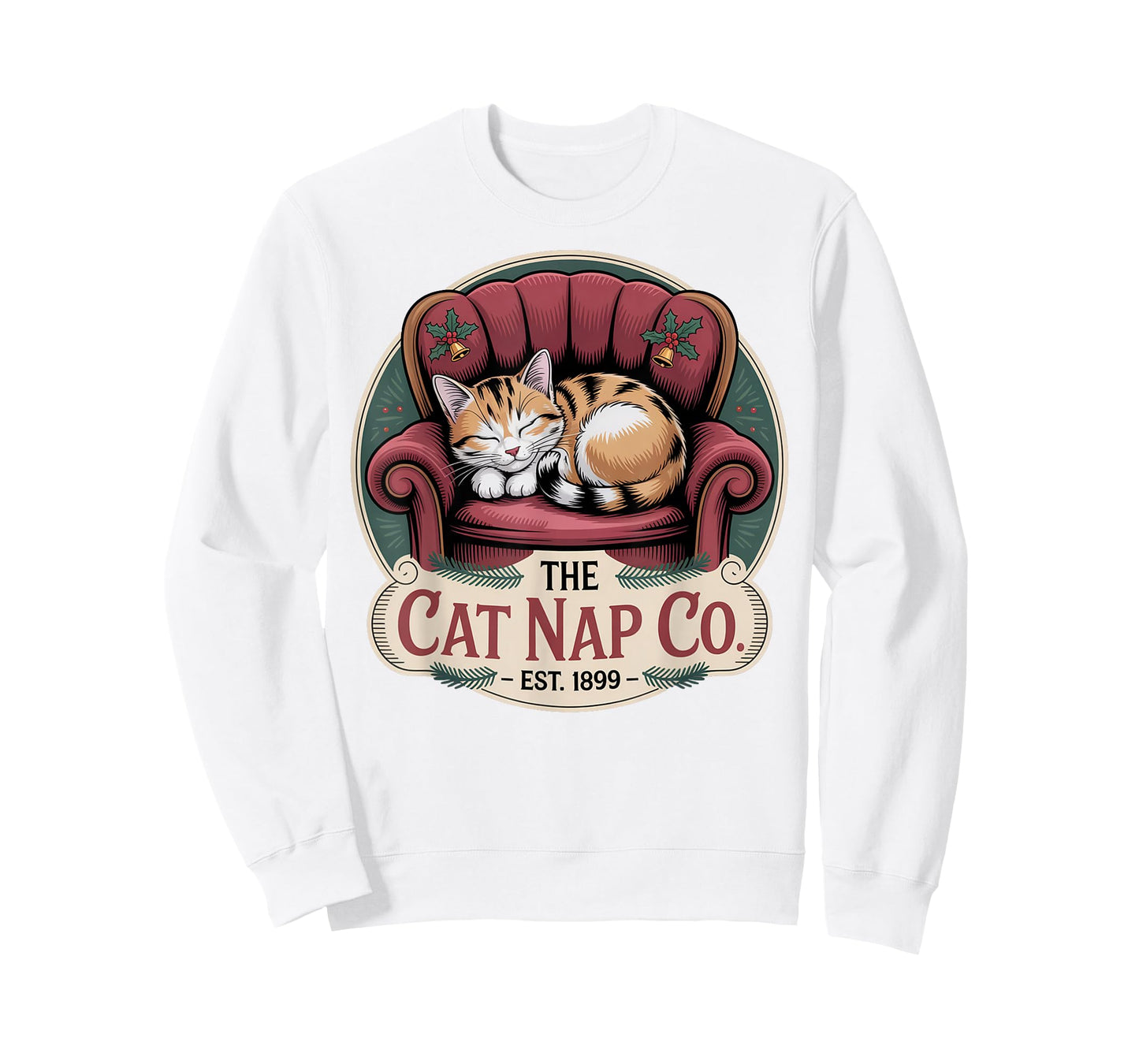Retro Sleeping Cat Christmas – Cozy Vintage Holiday T-Shirt