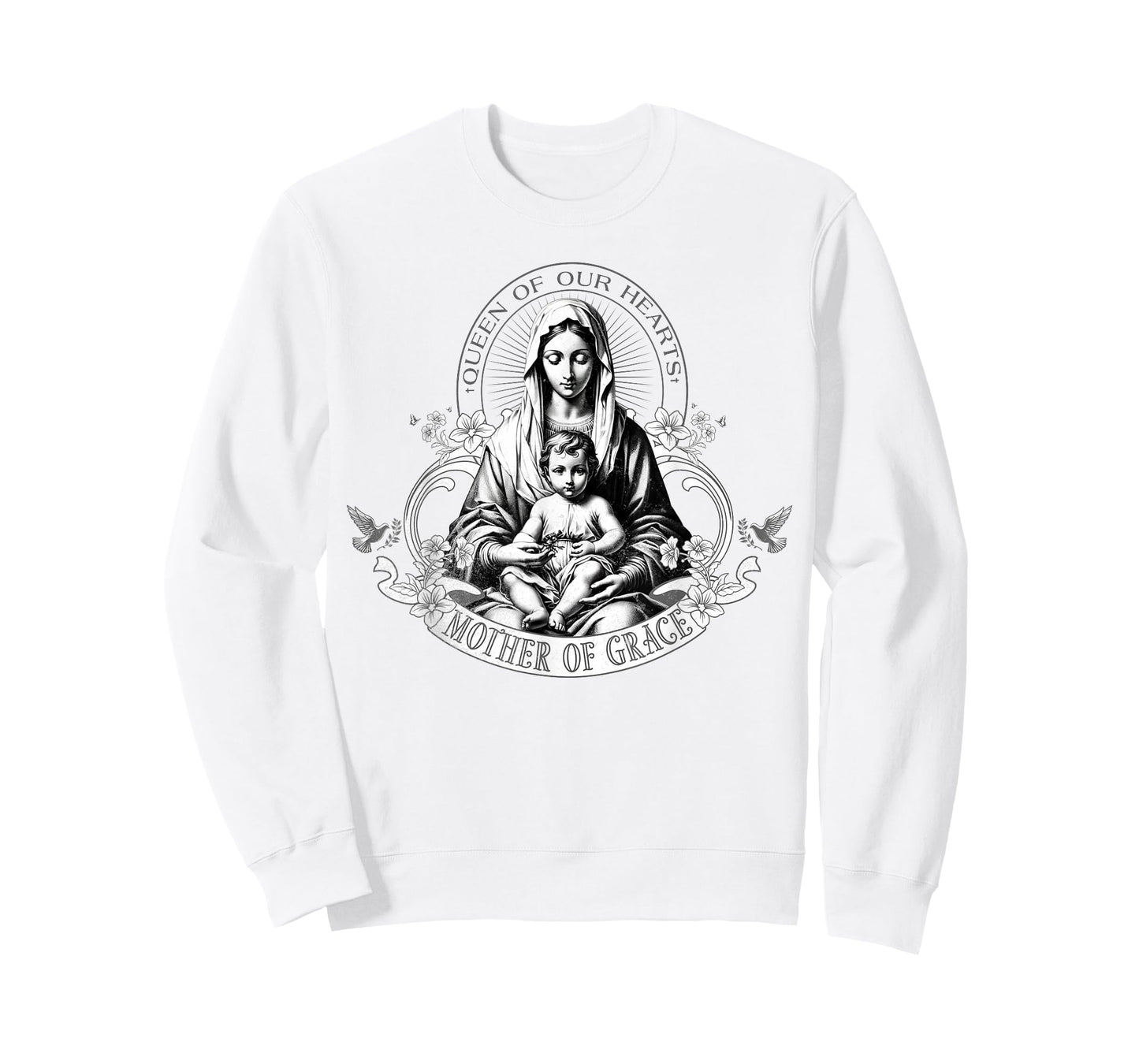 Religious Christian God Jesus Saint Mary Mother of Grace T-Shirt