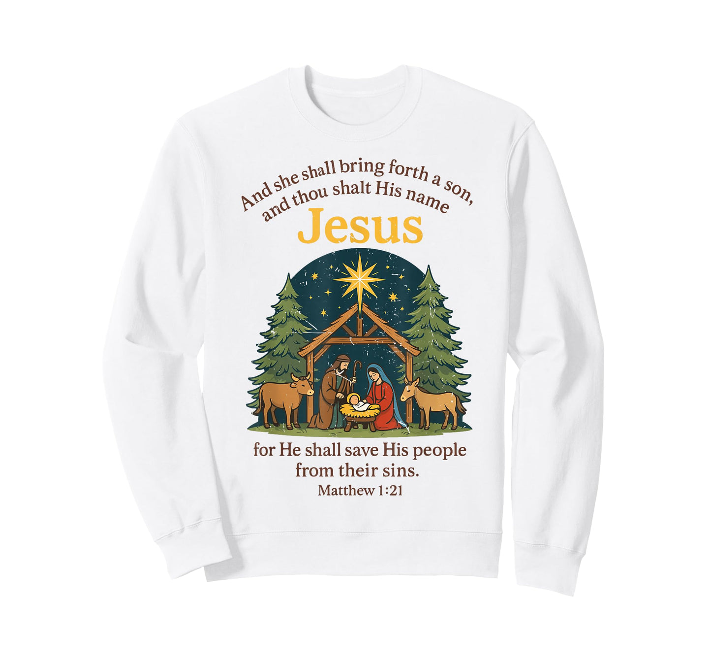 Jesus Nativity Christian Christmas Bible Pjs Toddler Pajama T-Shirt
