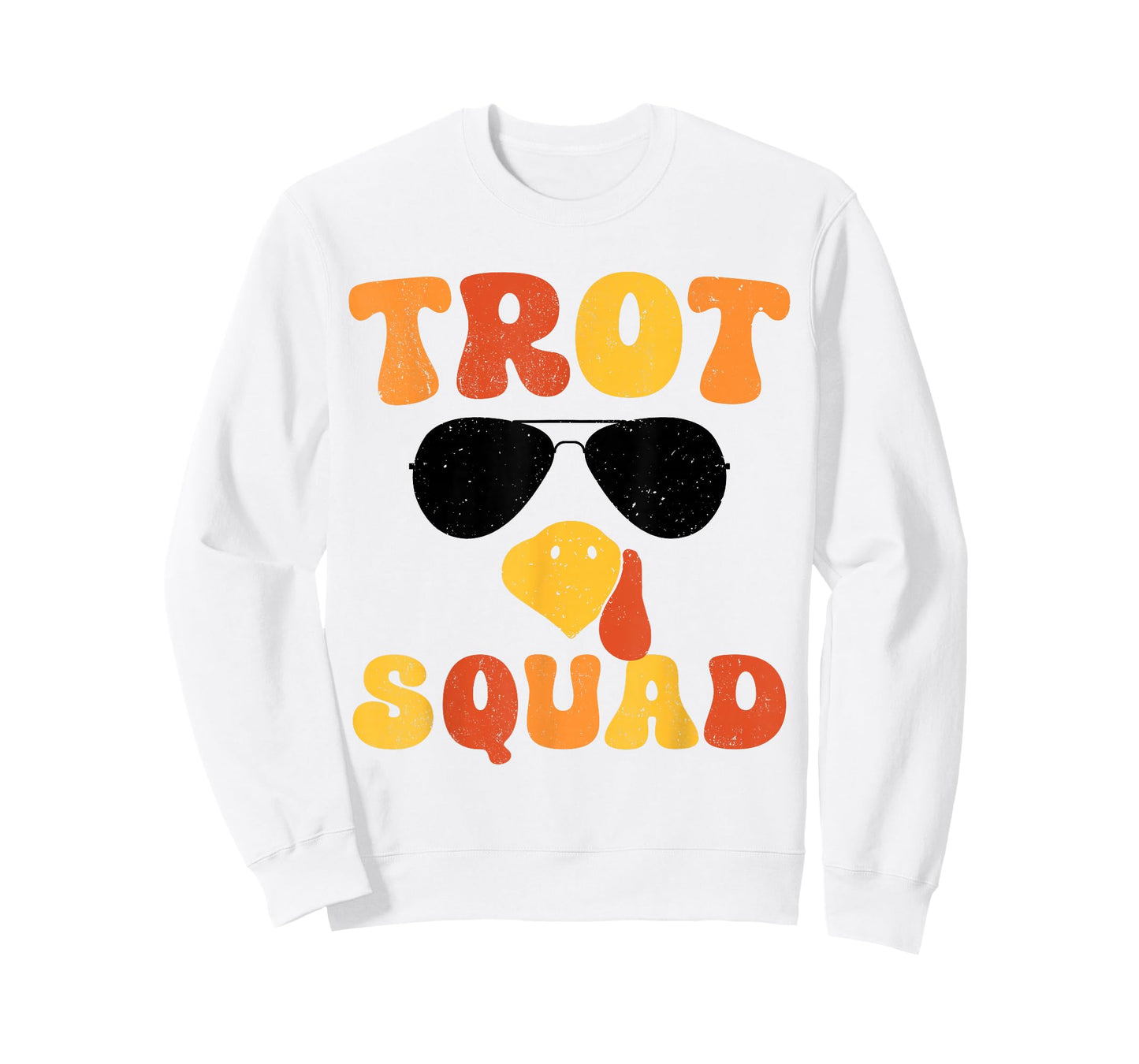 Running Turkey Sunglasses Trot Squad Thanksgiving T-Shirt