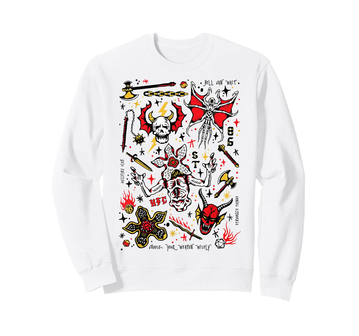 Stranger Things Hellfire Club Demobat Skull T-Shirt