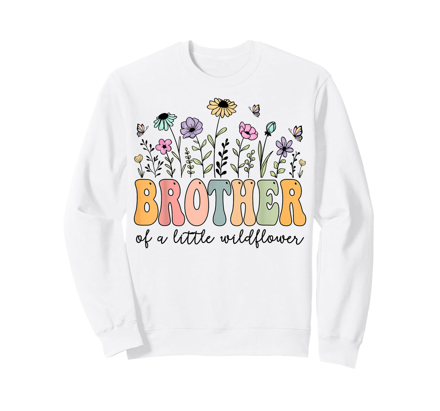 Brother of The Little Wildflower Birthday Girl Party T-Shirt