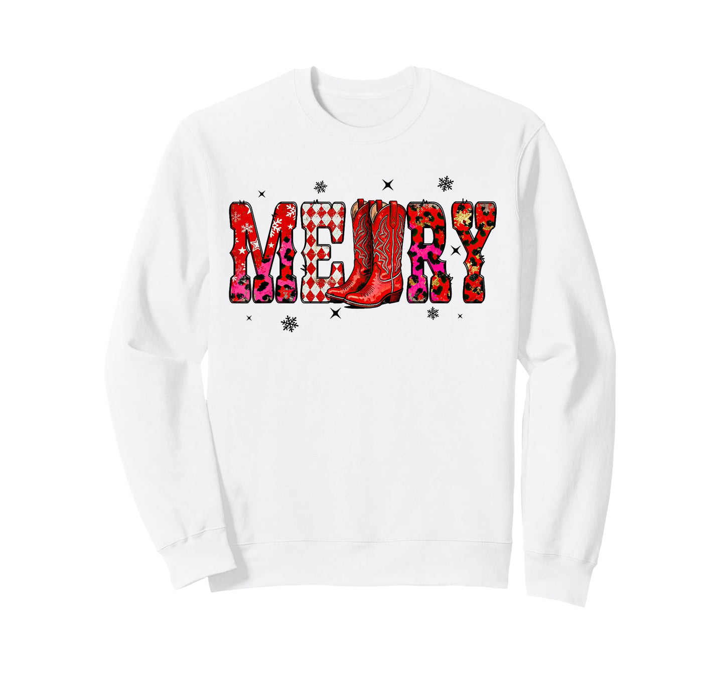Merry Christmas Western Cowgirl Boots Howdy Xmas Holiday T-Shirt