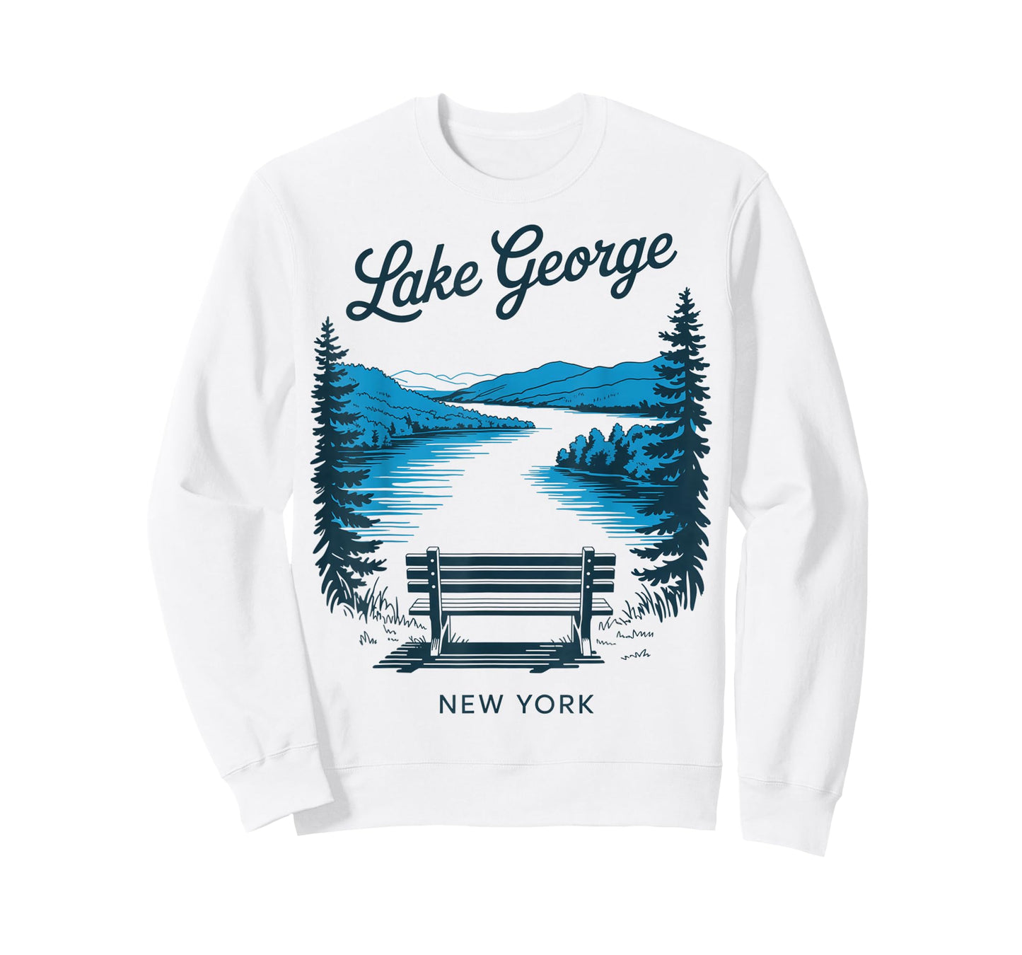 Lake George Vintage Travel Scenic View T-Shirt