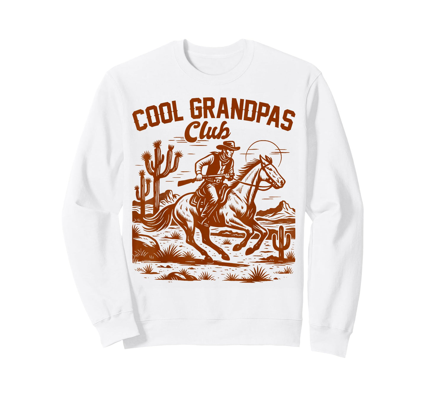 Western Wild West Cowboys Grandpa Papa Cool Grandpas Club T-Shirt
