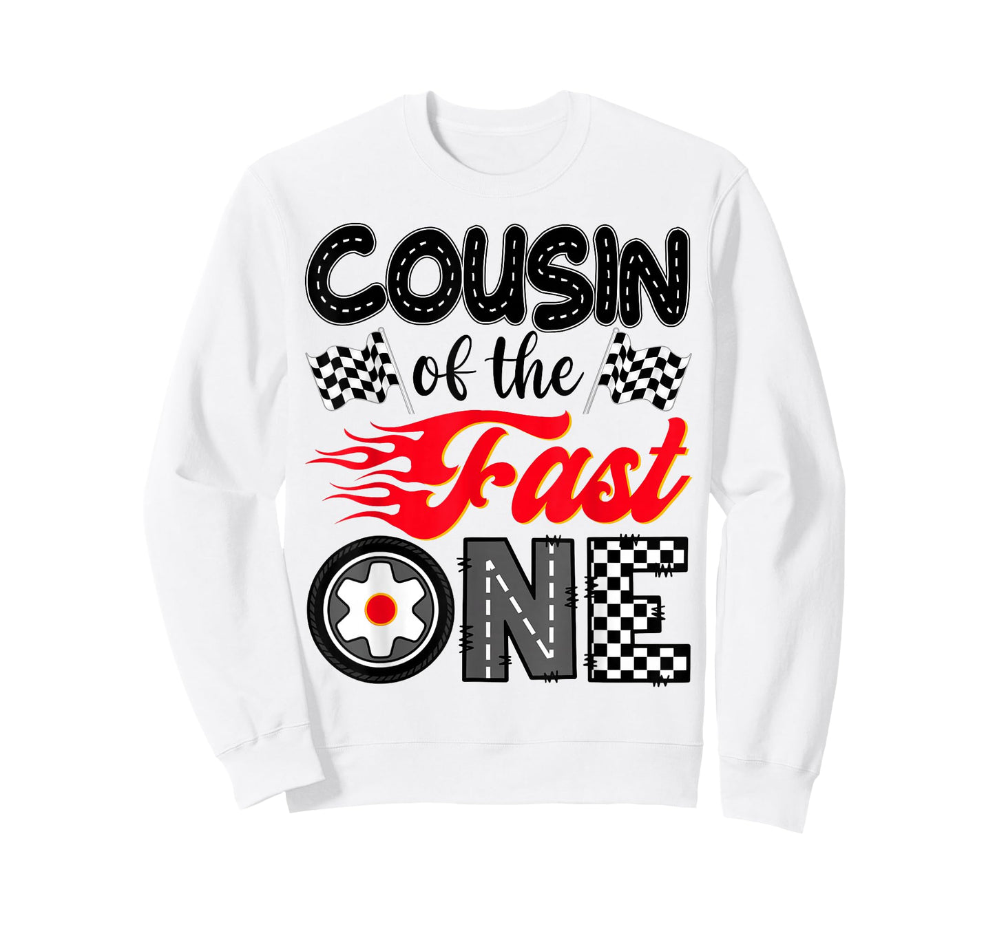 Cousin of The Fast One 1st Birthday Racing Car Family T-Shirt
