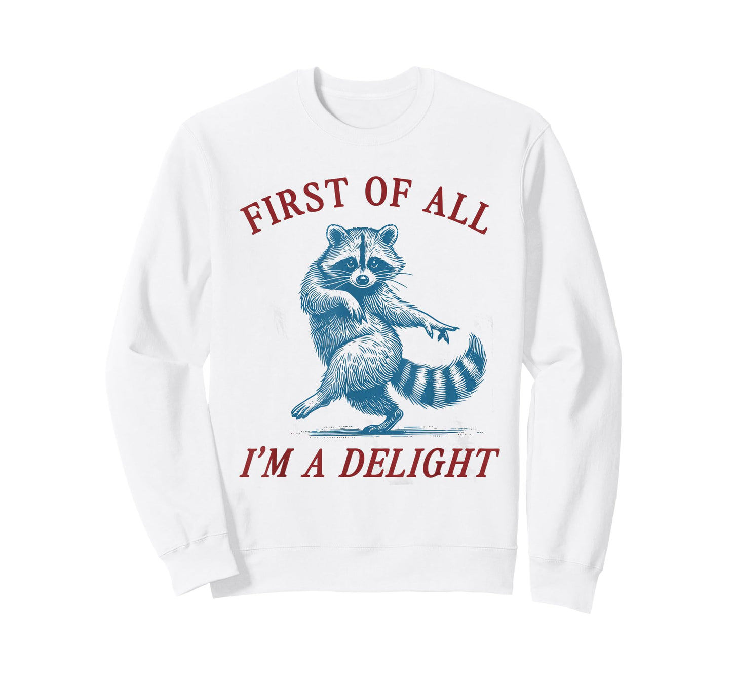 First of All, I'm a Delight Shirt Funny Raccoon Sarcastic T-Shirt