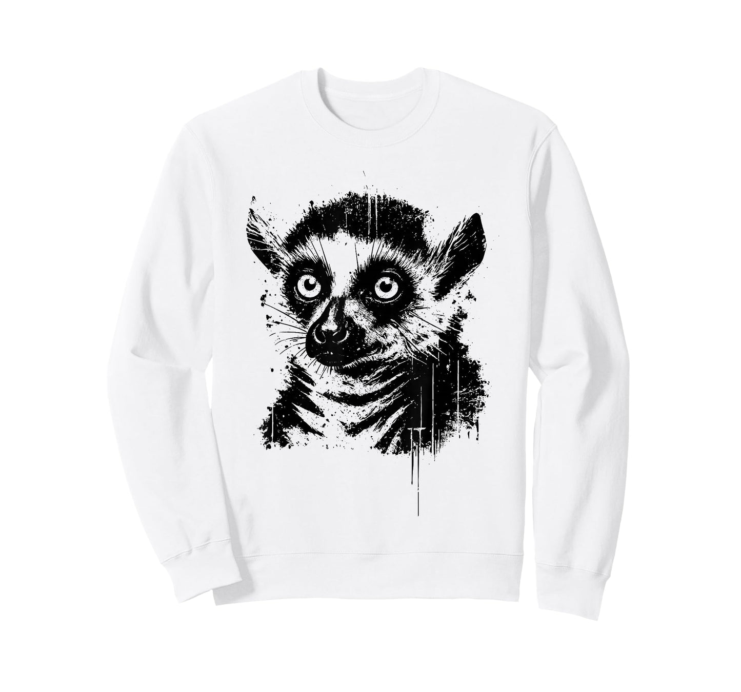 Lemur Ink Art Jungle Madagascar Wildlife Portrait Grunge T-Shirt