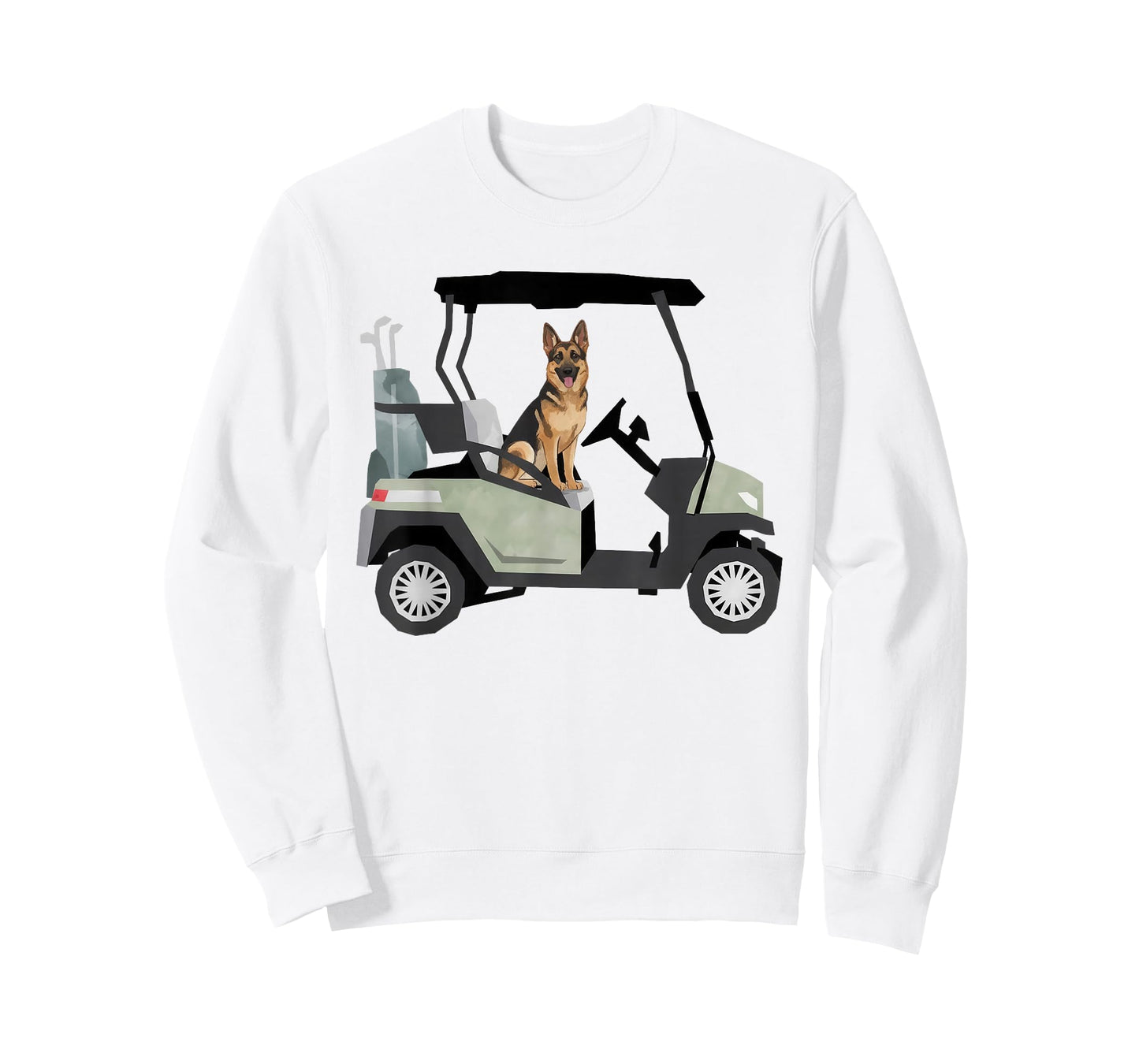 German Shepherd Dad Golf Car Golfing Golfer Sport Game Day T-Shirt