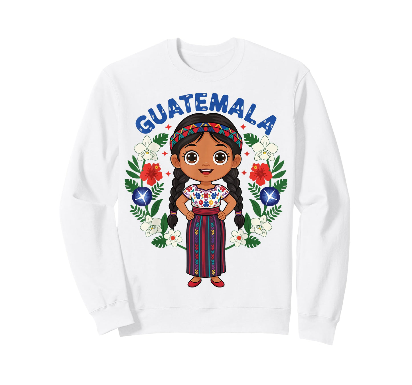 Guatemala Guatemalan Girl Traditional Dress Flowers Heritage T-Shirt