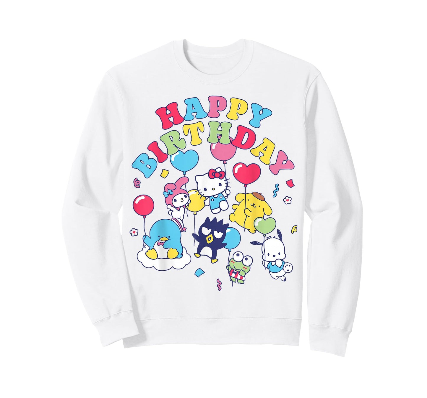 Hello Kitty and Friends Floating Ballons Happy Birthday T-Shirt