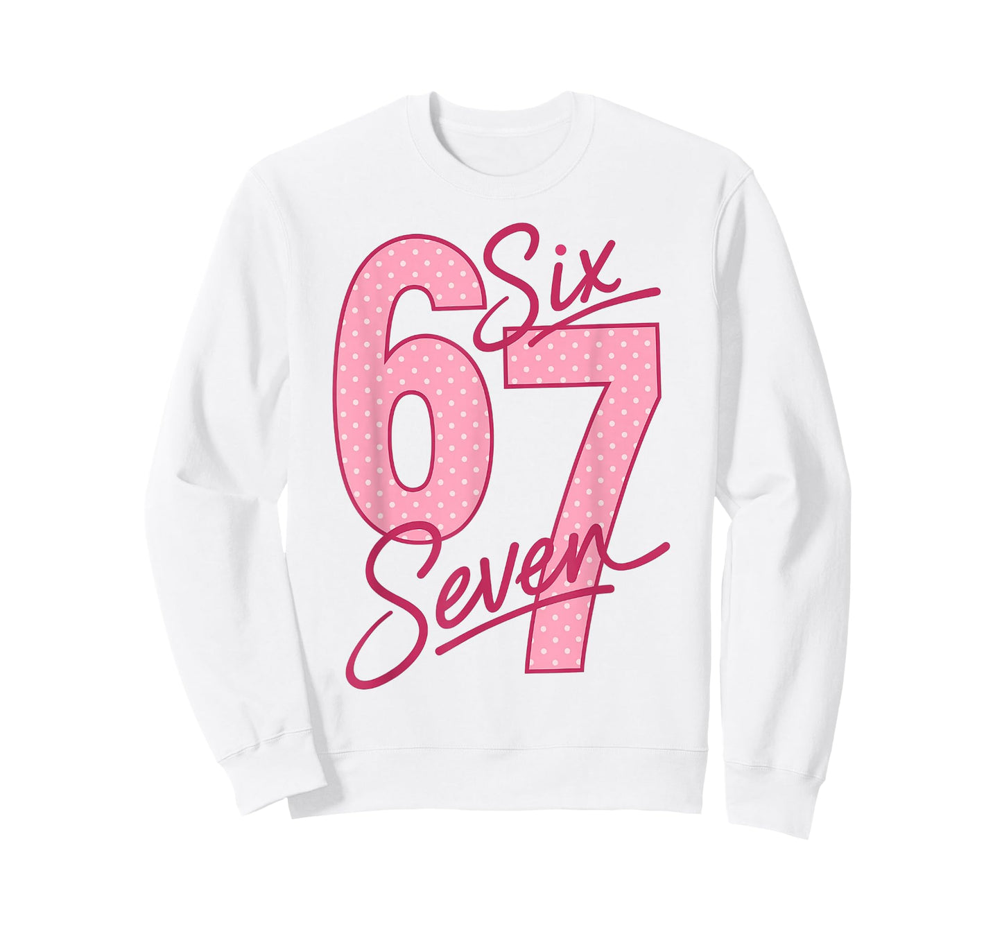 Cute Pink 67 Valentine Six Seven Funny Meme Women Girls T-Shirt