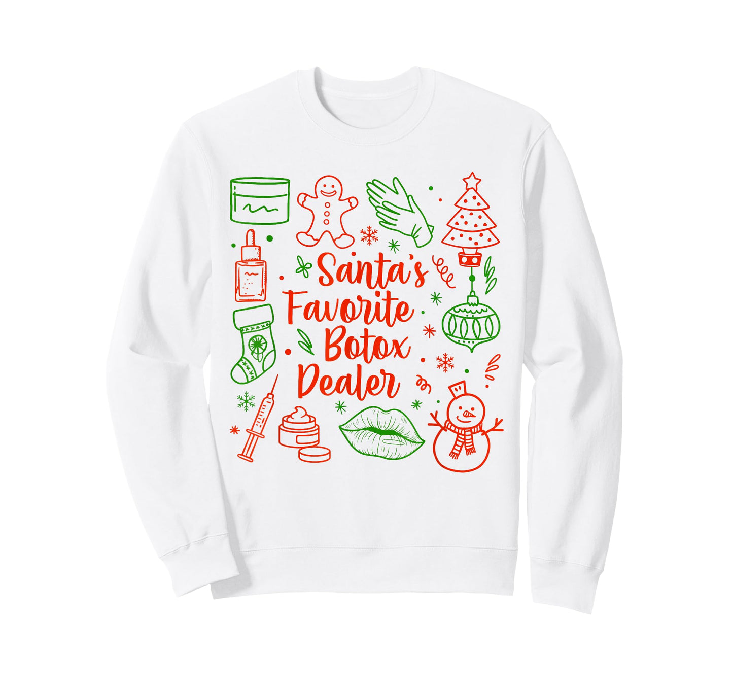 Christmas Aesthetic Injector Santa's Favorite Botox Dealer T-Shirt