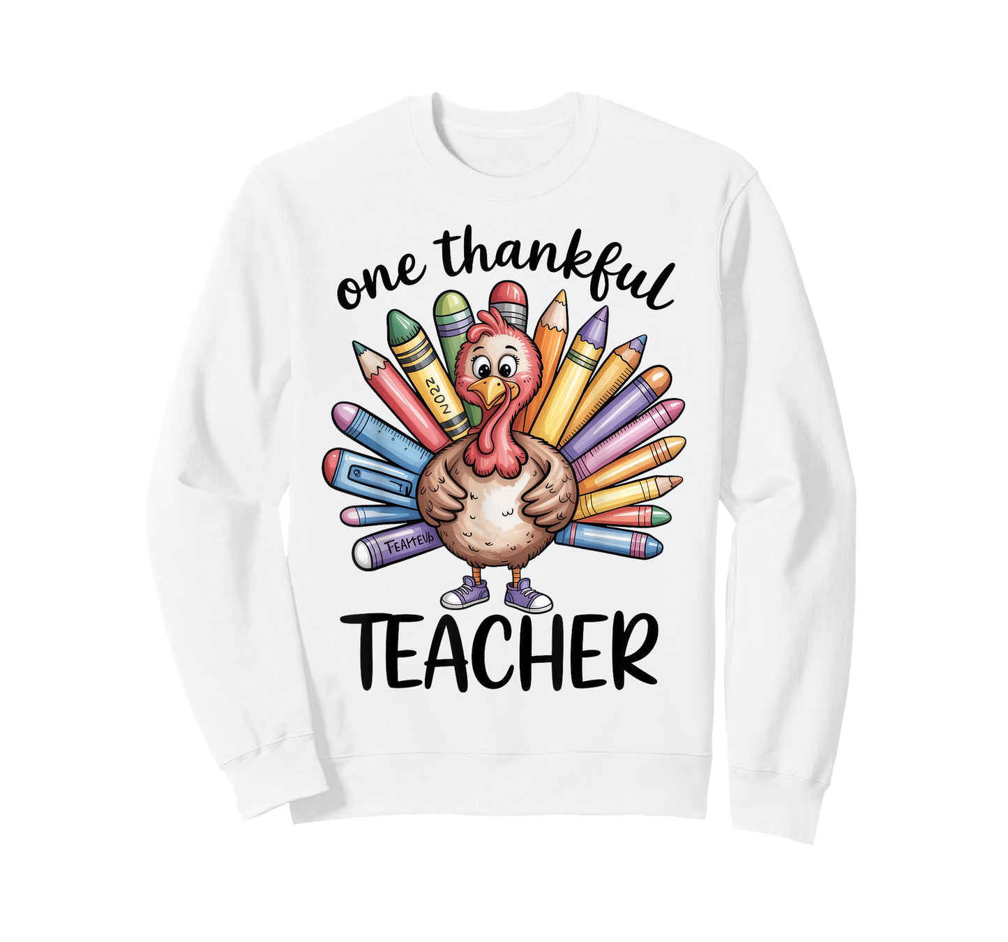 One Thankful Teacher Thanksgiving Turkey T-Shirt