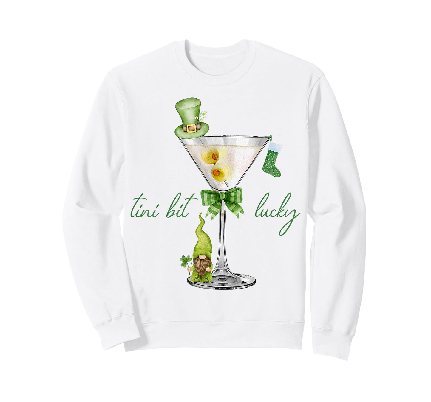 St. Patrick's Martini Irish Baby A Tini Bit Irish Lucky Girl T-Shirt