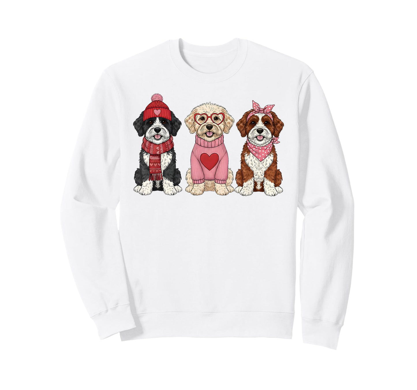 Cute Aussiedoodle Valentine Doodle Dog T-Shirt