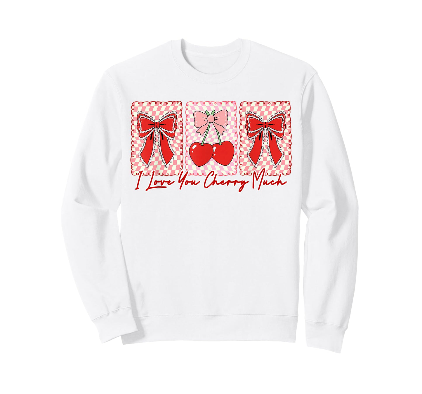 Valentines Cherry Coquette Bow XOXO I Love You Cherry Much T-Shirt
