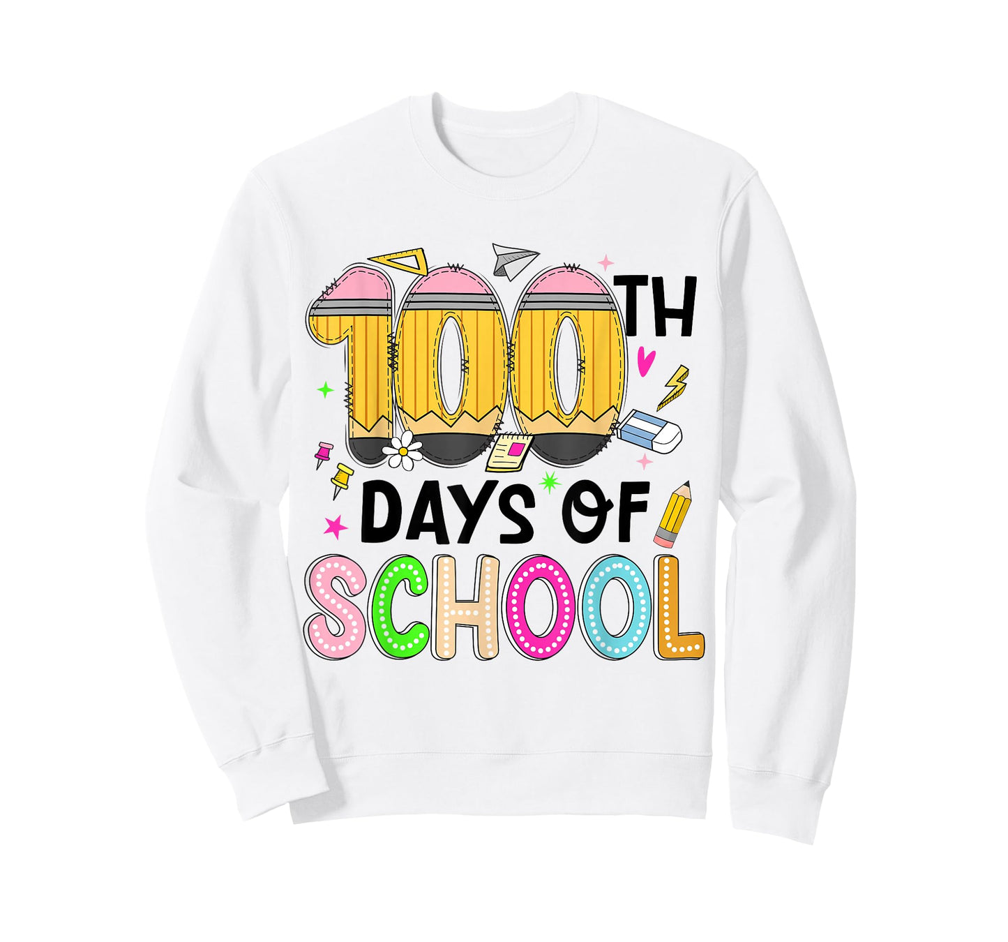 Kids 100 Days of School Pencil 100th Day of School Teachers T-Shirt