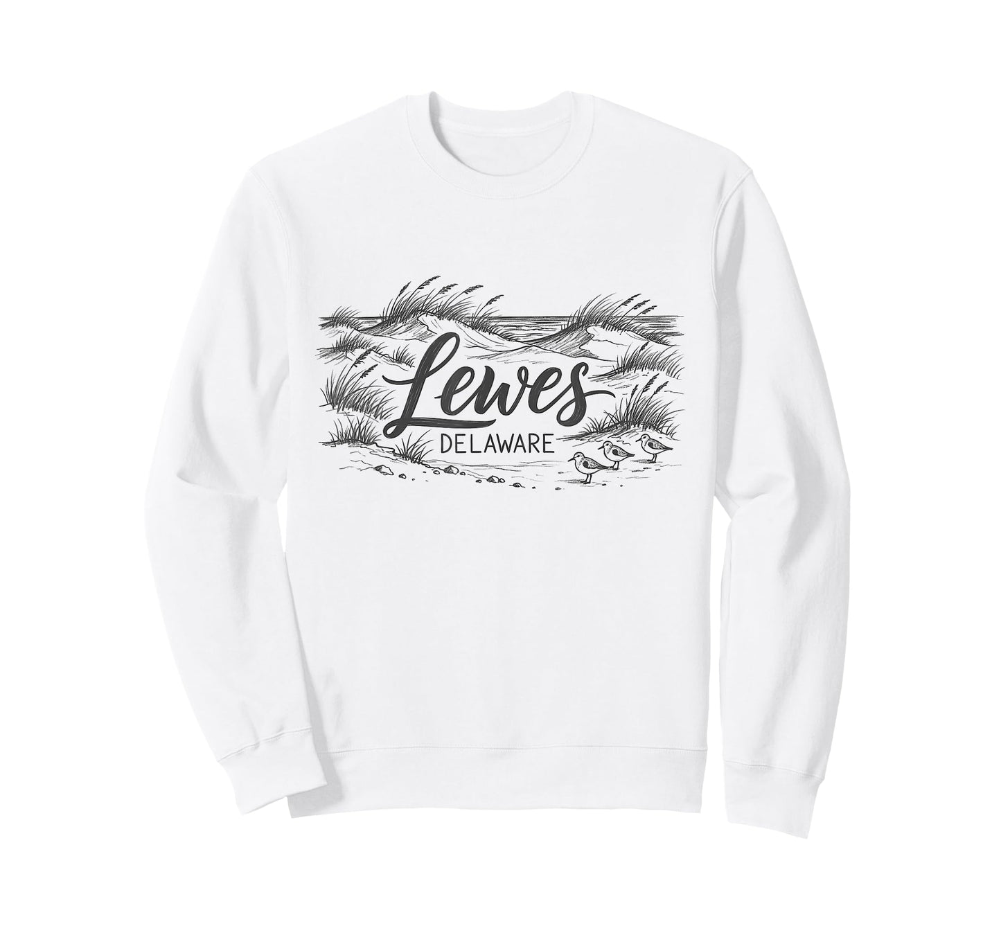 Lewes Delaware Sketch Art Design T-Shirt