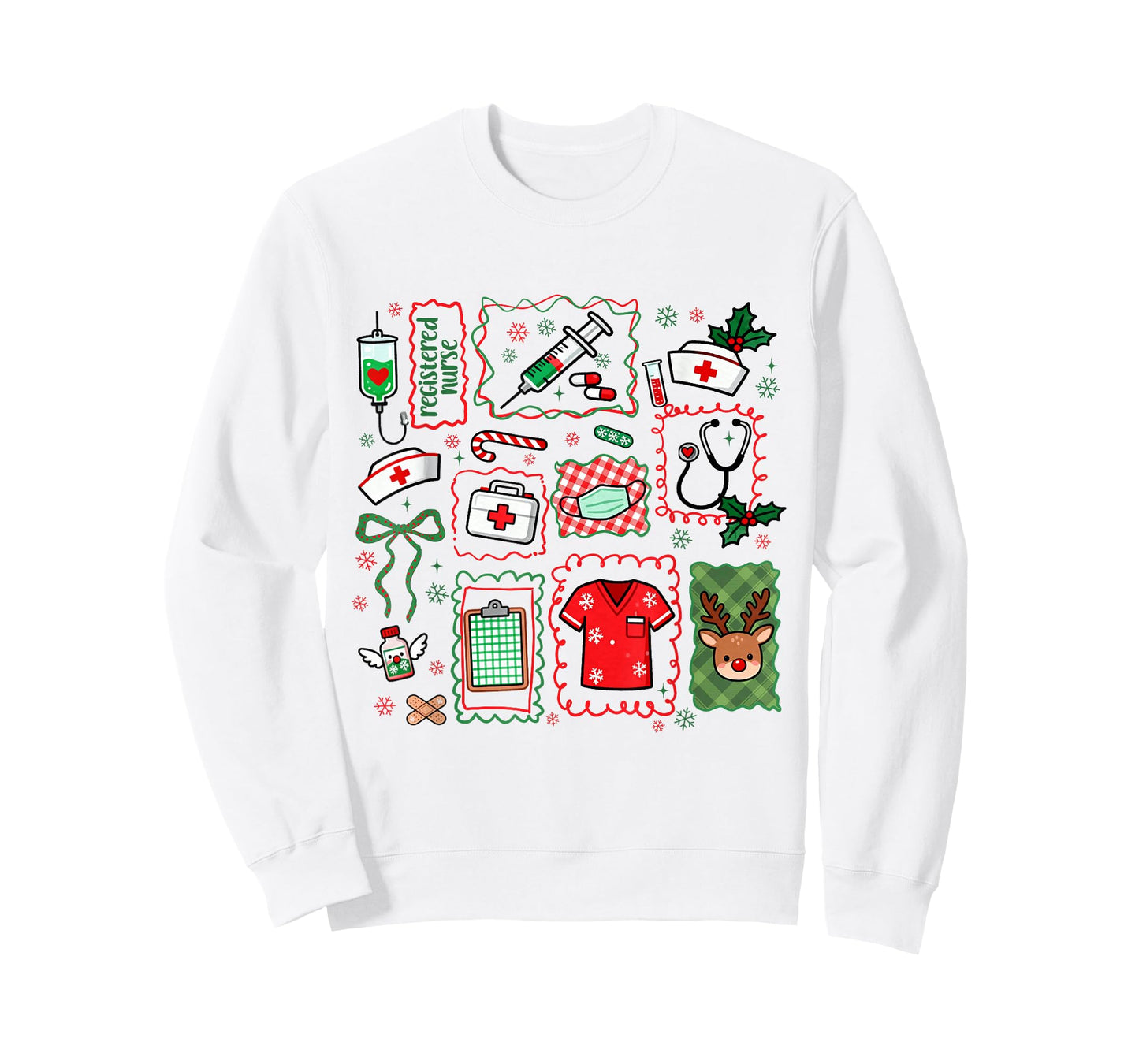 Registered Nurse Christmas LPN RN Nursing School Xmas Women T-Shirt