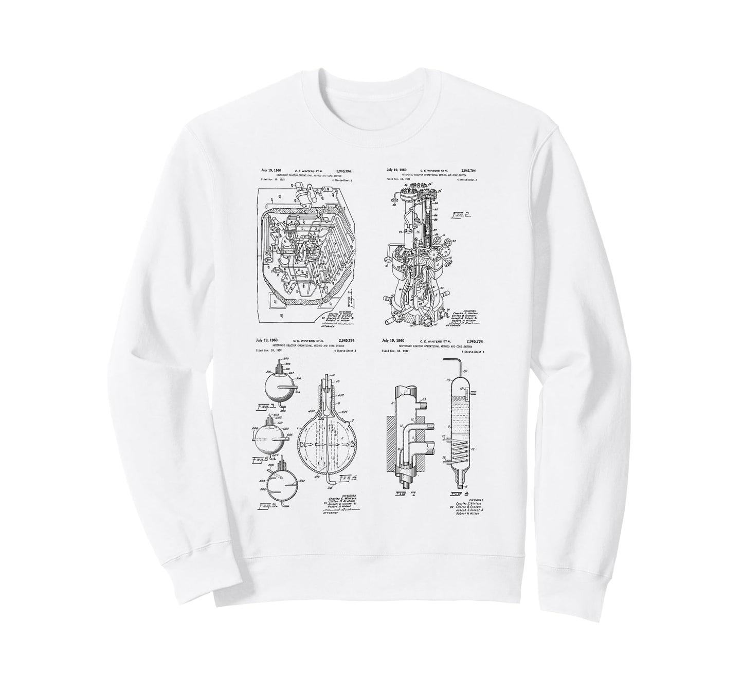 Nuclear Reactor Patent Print Nuclear Engineering Science T-Shirt