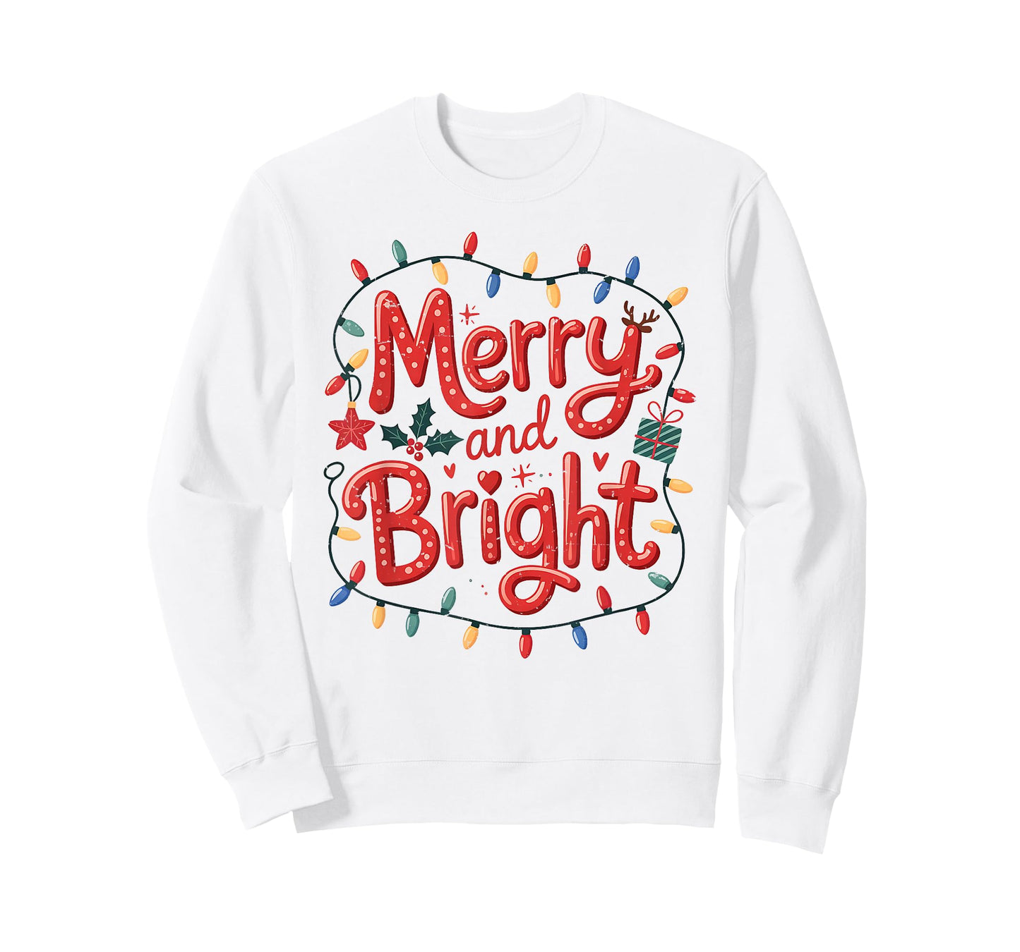 Merry & Bright Moody & Uptight Matching Couples Christmas T-Shirt