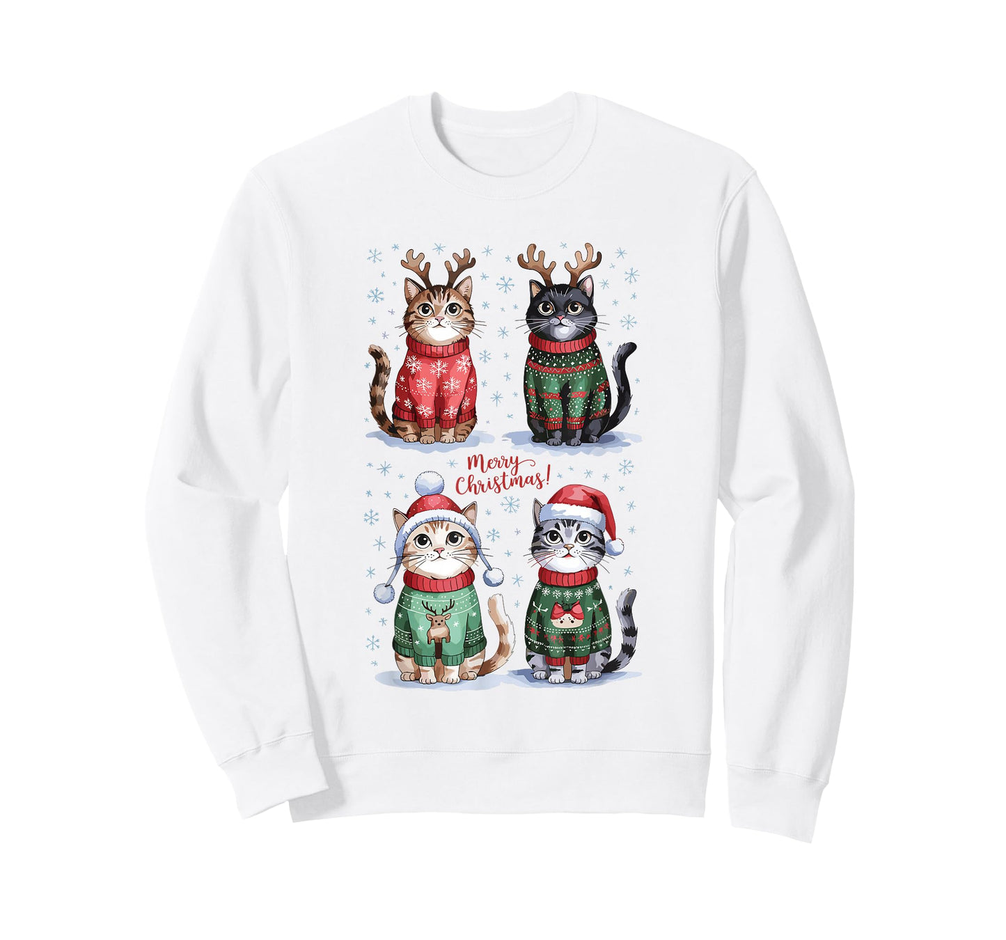 Christmas Cats | Merry Christmas Cats Graphic T-Shirt