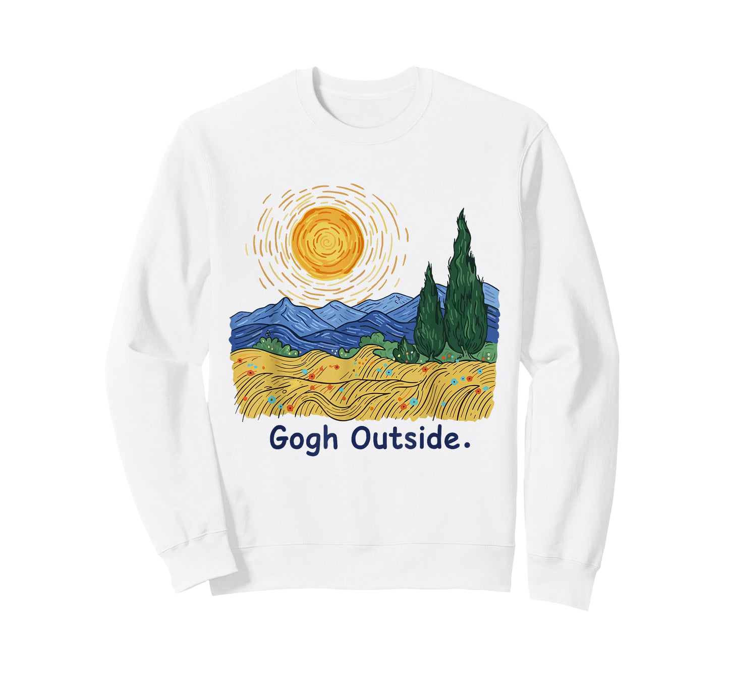 Gogh Outside Starry Night Nature Lover Inspirational Artist T-Shirt
