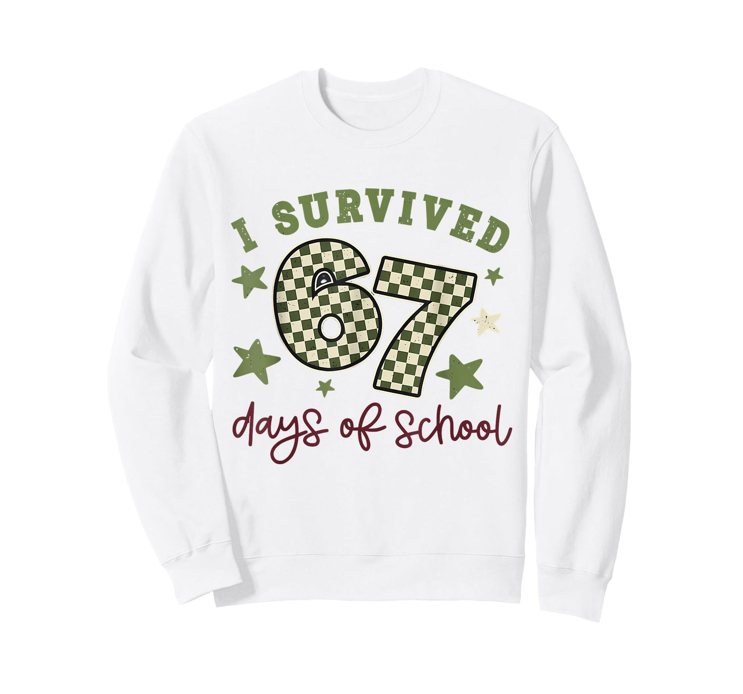 I Survived 67 Days of School Teachers Students Six Seven 90s T-Shirt